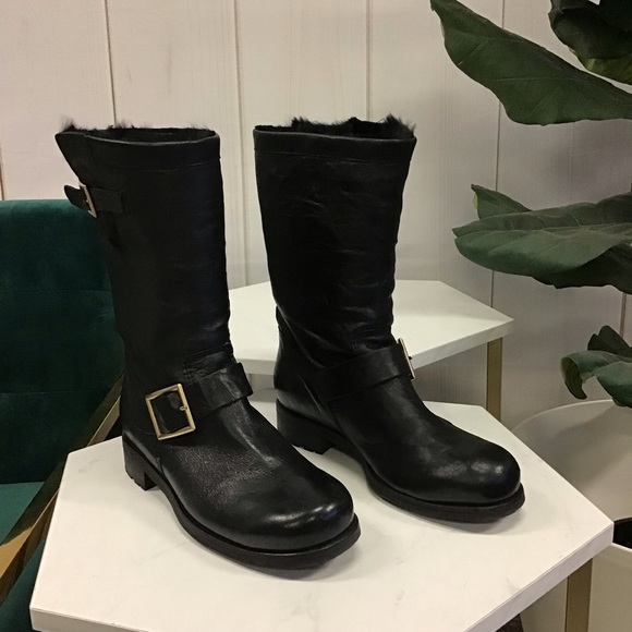 Jimmy Choo Bike Leather Boot - Picture 1 of 7